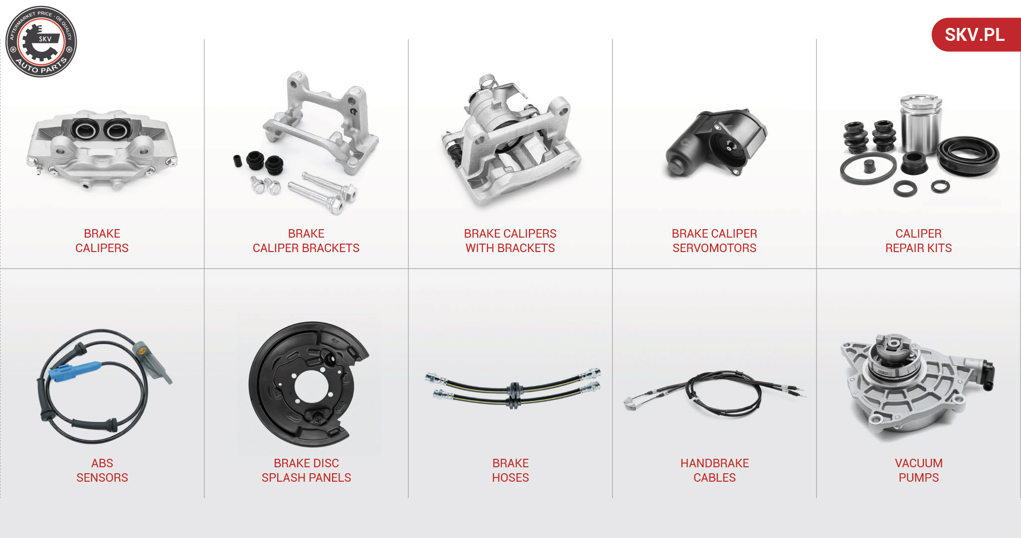 SKV brake system parts include