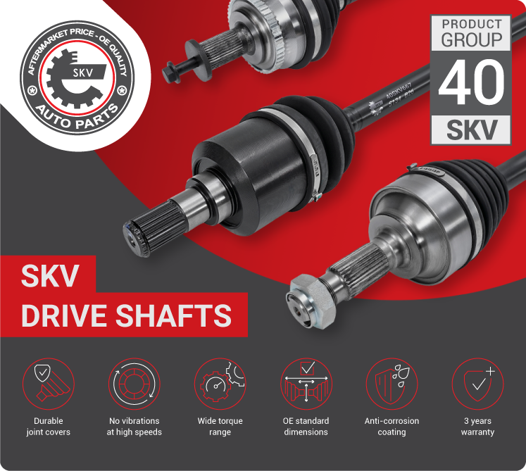 New models SKV drive shafts