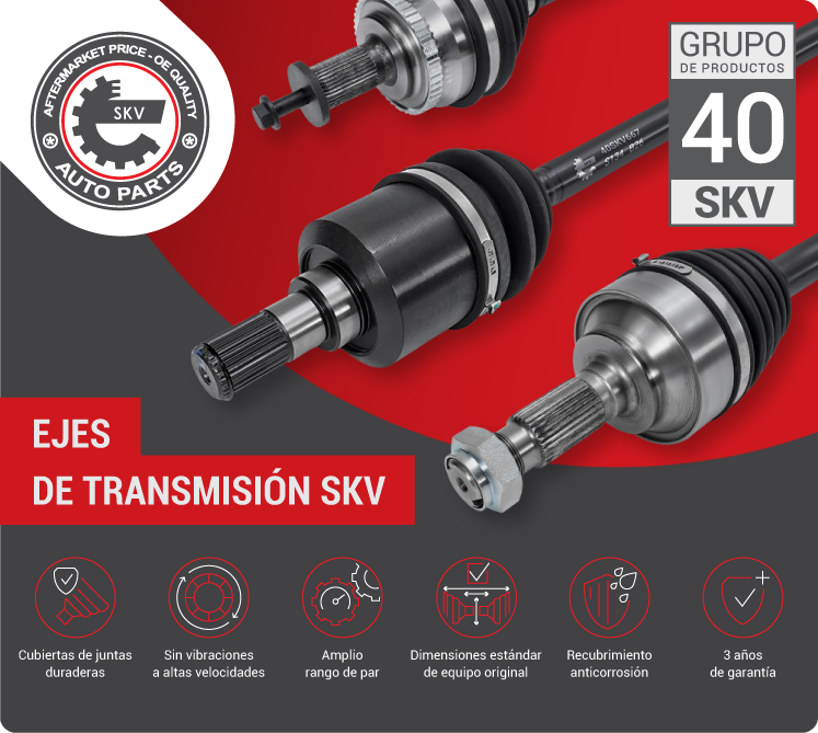 Nuevos modelos de ejes de transmisión SKV